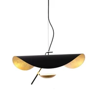 postmodern flying saucer hat art home decor hanglamp curved surface led pendant lights living room restaurant kitchen lights