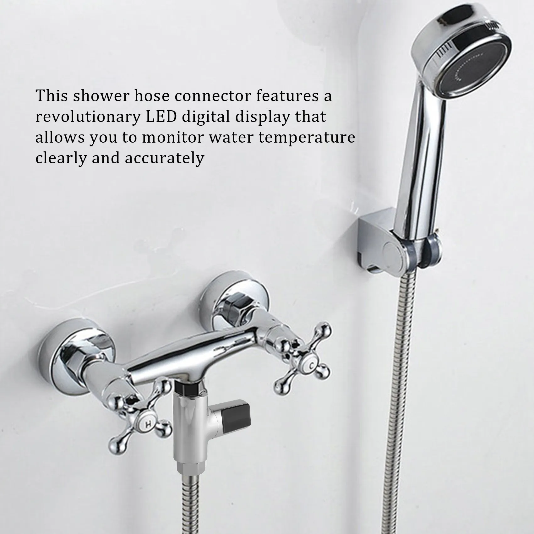 Термометр для душа со светодиодным дисплеем самогенерирующийся электрический