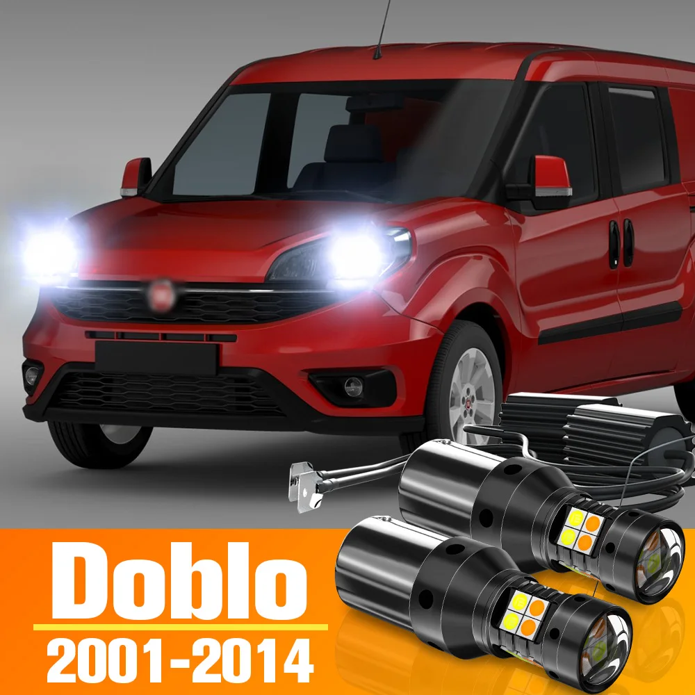 

2pcs Dual Mode LED Turn Signal+Daytime Running Light DRL Accessories For Fiat Doblo 2001-2014 2007 2008 2009 2010 2011 2012 2013