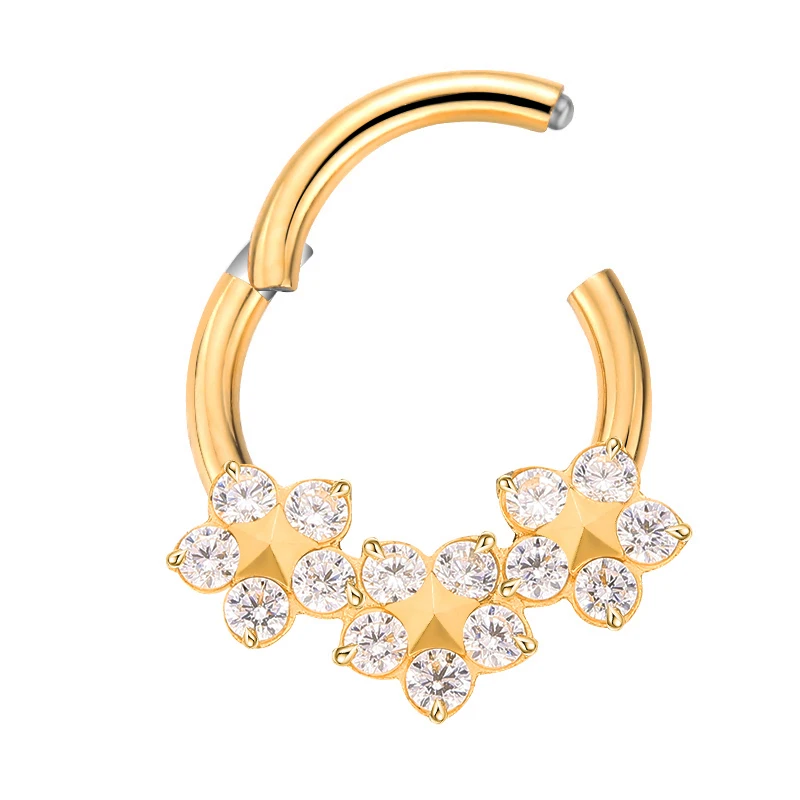 1 шт. набор титановых зубцов ASTM F136 циркониевая звезда бабочка кольцо ювелирные