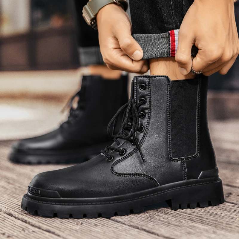 GR-YX-23 MARTIN BOOTS WALKING SHOES MEN'S HUNTING BOOTS TACTICAL SHOES DESERT COMBAT ANKLE LEATHER MOUNTAINEERING SHOES