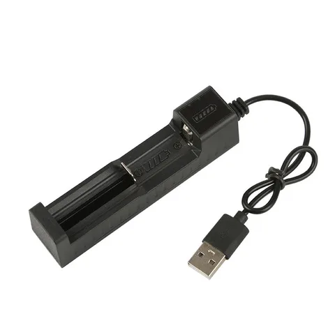 Универсальное зарядное устройство для перезаряжаемых батарей Li-Ion 18650 14500, 1 слот, зарядное устройство USB, адаптер для быстрой зарядки