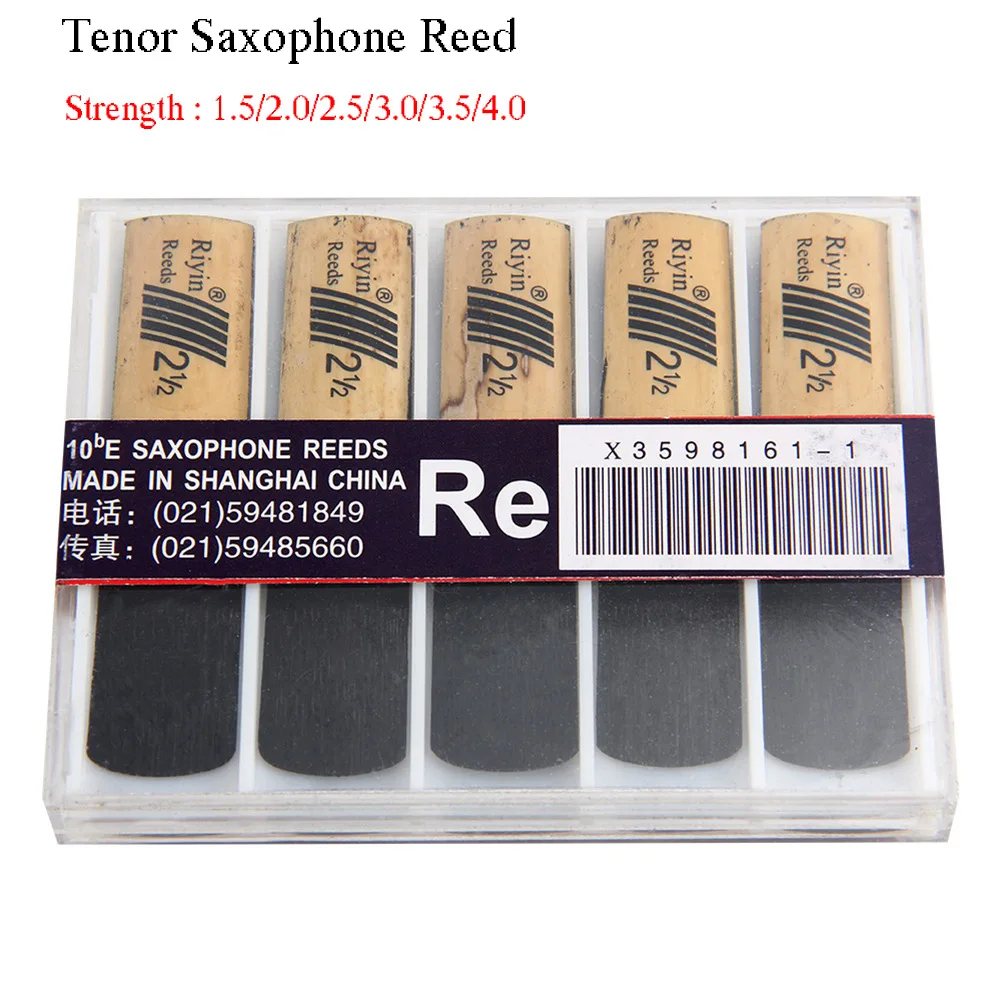 

10pcs Saxophone Reed Set with Strength 1.5/2.0/2.5/3.0/3.5/4.0 for Alto Sax Reed Woodwind Accessories Replacements Plastic Box