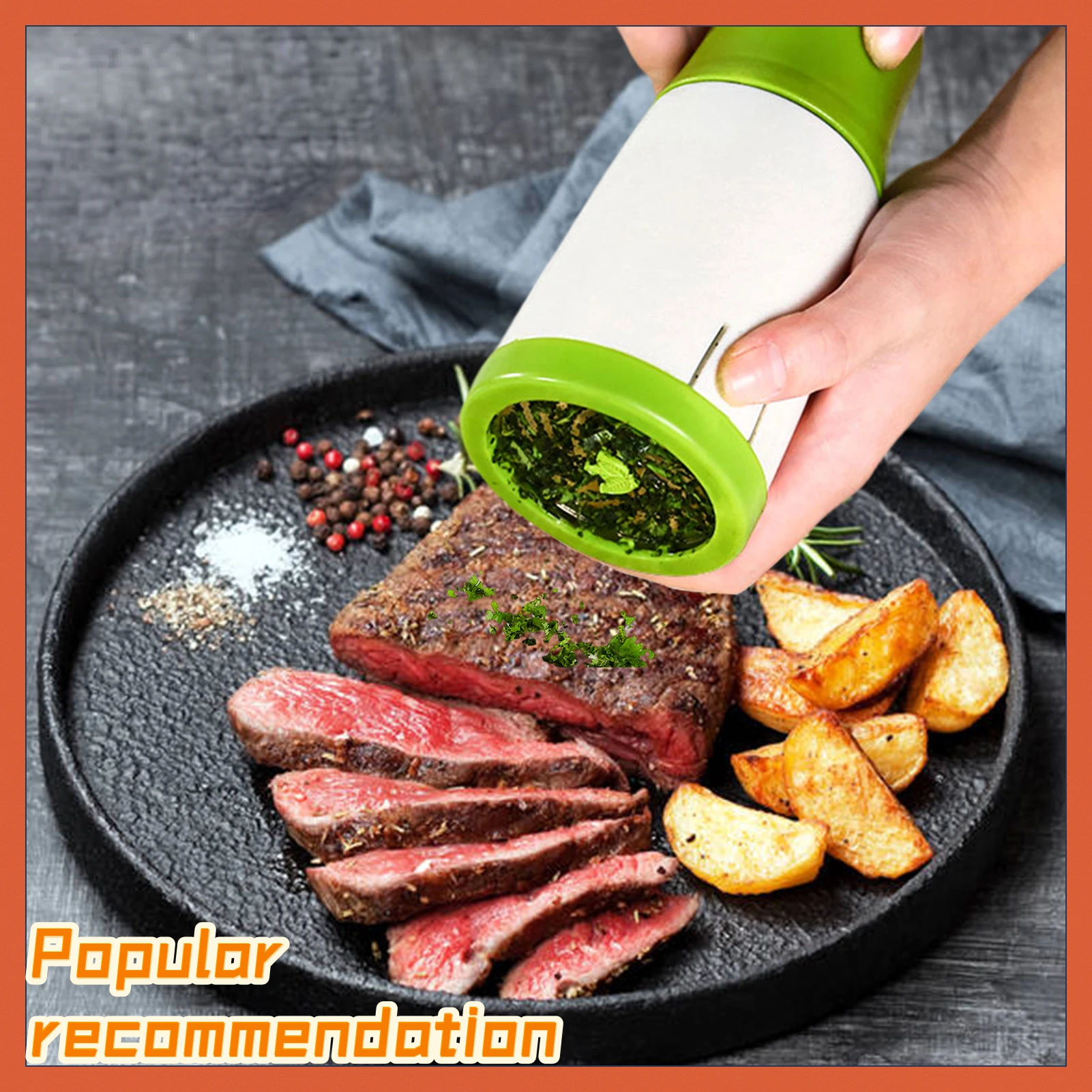 

Manual Herb Grinder Detachable Spice Cutter Mill with Stainless Steel Blade Food Parsley Herb Vegetable Grinder Shredder