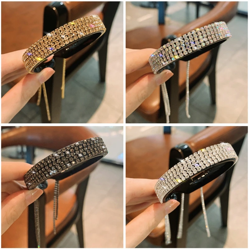 

Роскошные Стразы для свадебной вечеринки с кисточкой для конского хвоста, женские модные аксессуары для волос, подарки