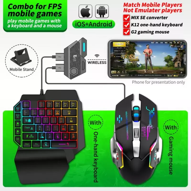 

Professional Game Accessories Gamwing Mix SE/Elite Mouse & Keyboard Converter Faster Reaction For Android iOS Mobile PUBG G