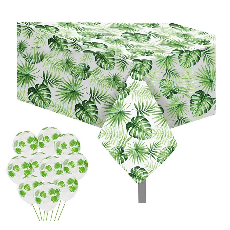 

Turtle Leaf Disposable Tablecloth Hawaii Party Happy Summer Birthday Party Tableware Plate Jungle Tropical Hawaii Aloha Parti