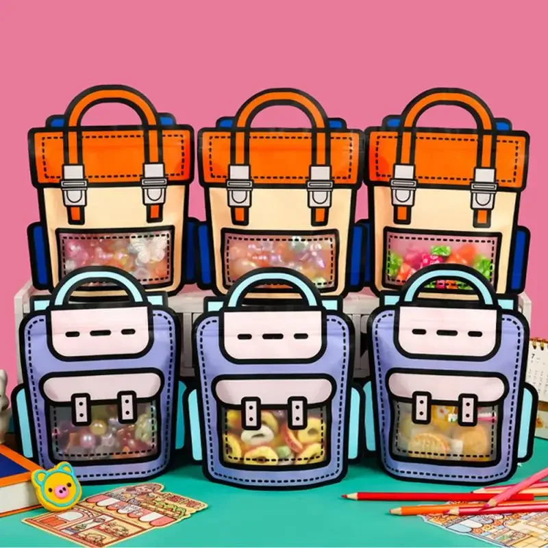 Креативная школьная сумка в форме печенья конфет пластиковая на молнии