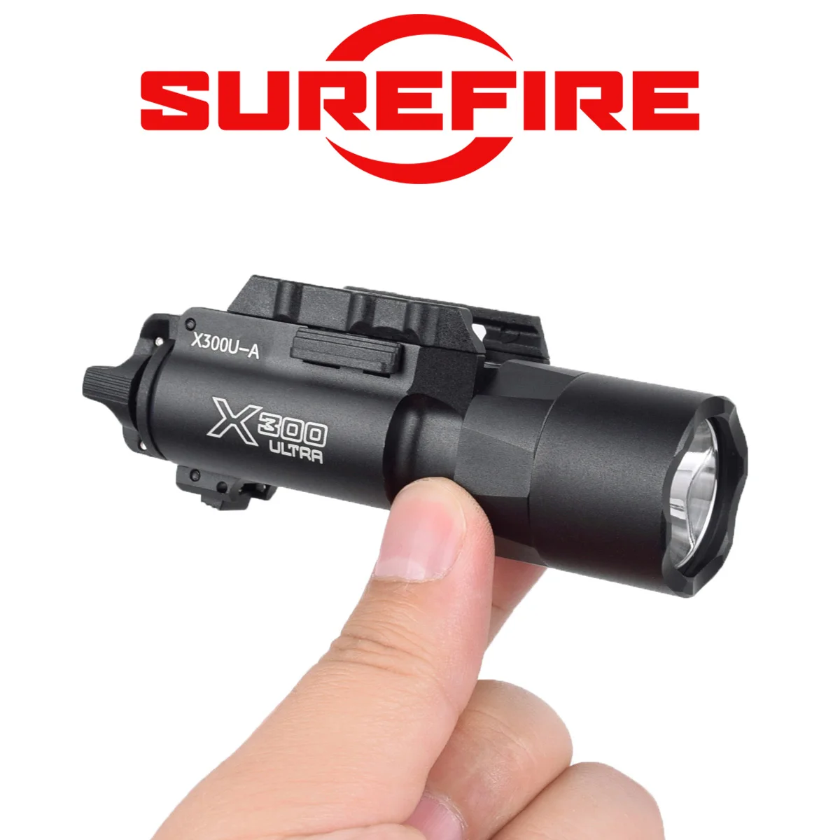 Фото Тактический фонарь SureFire X300 X300U X300UH-B XH35, светодиодный охотничий фонарь, подходит для 20-мм планки Picatinny, для Glock 17, тактический фонарь-скаут №4