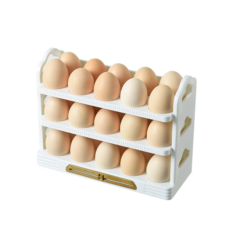 

3-слойный ящик для хранения яиц вмещает 30 контейнеров для яиц, органайзер для кухонного холодильника, кухонные принадлежности