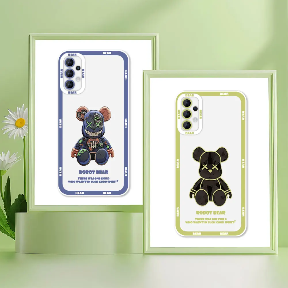 

Cute Cartoon Bear Clear Soft Silicone Phone Case For Xiaomi POCO X5 X4 X3 NFC GT M4 M3 11 11T PRO LITE NE 4G 5G Cover Coque Capa