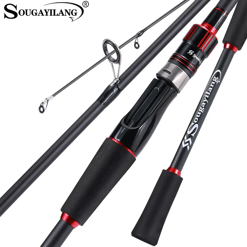 

Sougayilang Fishing Rod UltraLight Carbon Fiber 1.8/1.98/2.1m Casting Rod and Pike Spinning Max Drag 8kg for Bass Trout Fishing