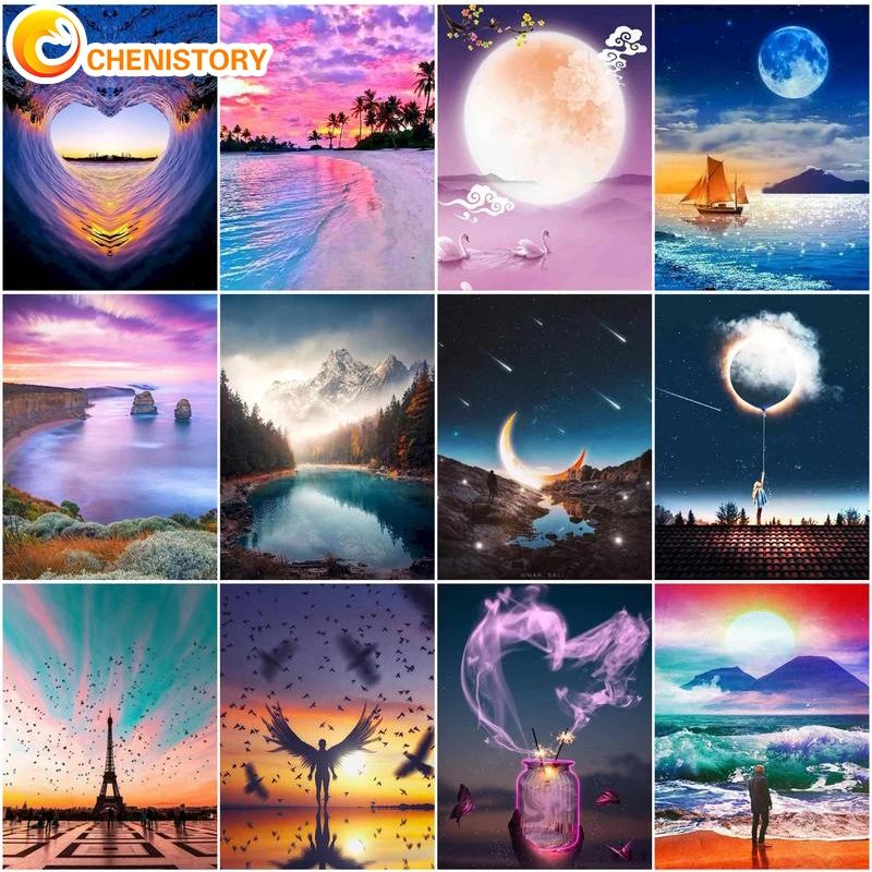 

Набор для рисования по номерам на холсте, с рамкой