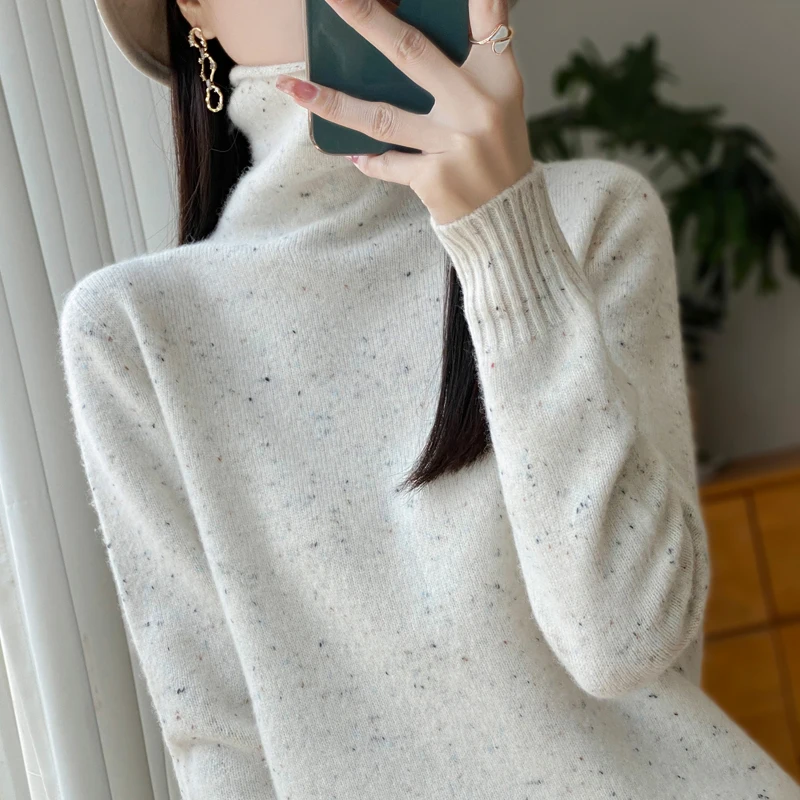 DjzDsm новинка осенне-зимнего сезона 100% Женский пуловер из чистой шерсти с ворсовым