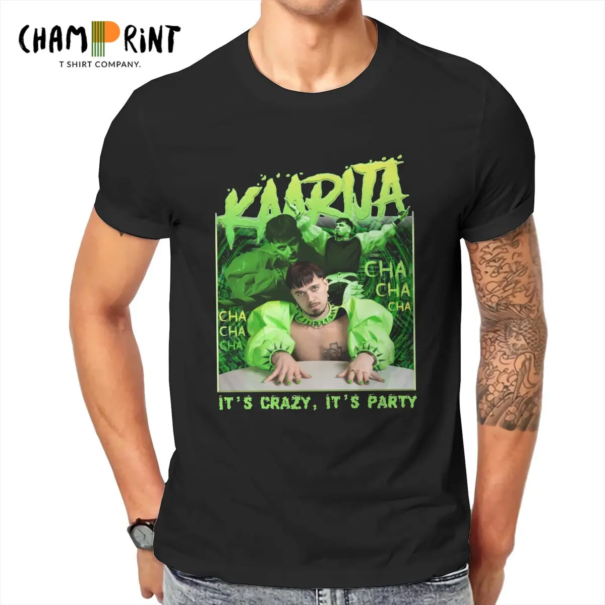 

Men Kaarija Cha Cha Cha Eurovision Song Contest 2023 T Shirts Cotton Tops Vintage Short Sleeve Tee Shirt Summer T-Shirt