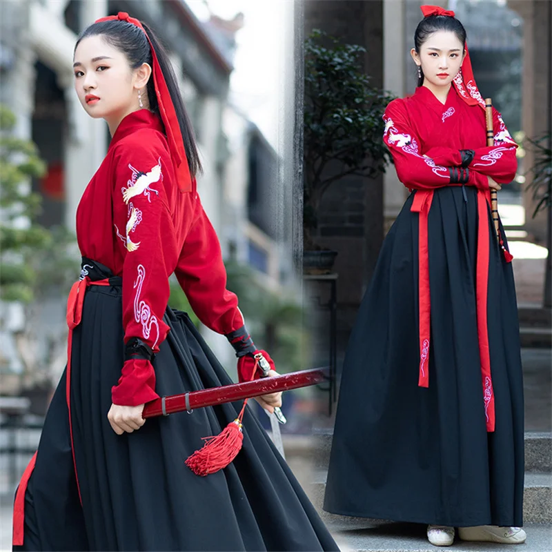 

Chinese National Folk Dance Costume Women Hanfu Clothing Man Swordsman Outfit Male Couple Dress Tang Dynasty Prince Cloth