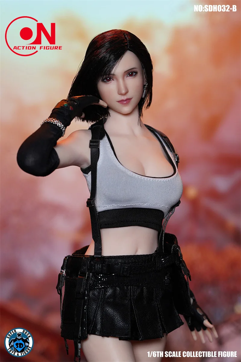 Экшн-фигурка Супер утка SDH032 1/6 Tifa короткие длинные волосы бледная кожа резная
