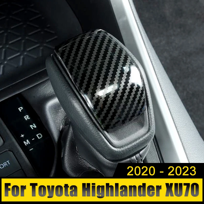 

For Toyota Highlander Kluger XU70 2020 2021 2022 2023 Hybrid ABS Car Gear Shift Head Cover Trim Decoration Sticker Accessories