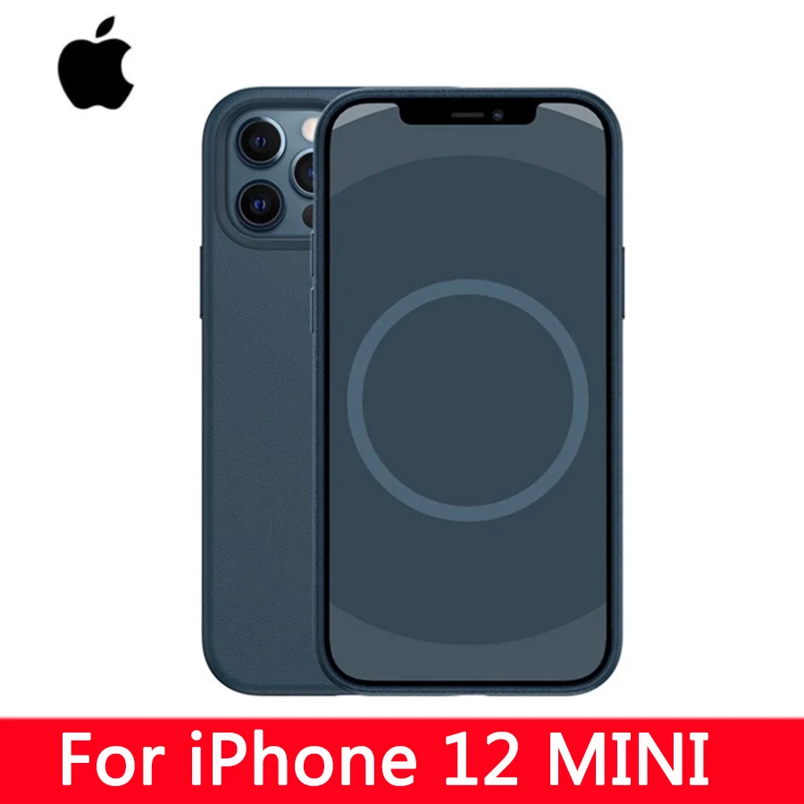 

Оригинальный Apple Magsafe, кожаный магнитный чехол для iPhone 12 Mini, Беспроводная зарядка, защита от падения