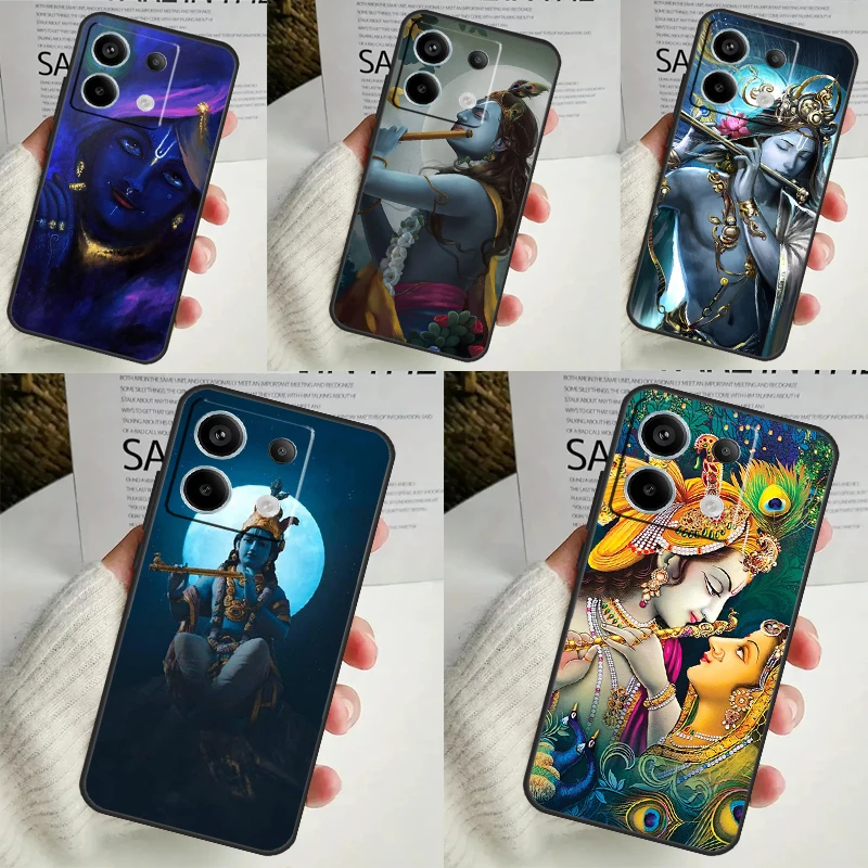 Чехол с изображением индийского бога лорд Кришны для Xiaomi Redmi 12 13C 12C 10C 9C Note 13 9 10 11 Pro