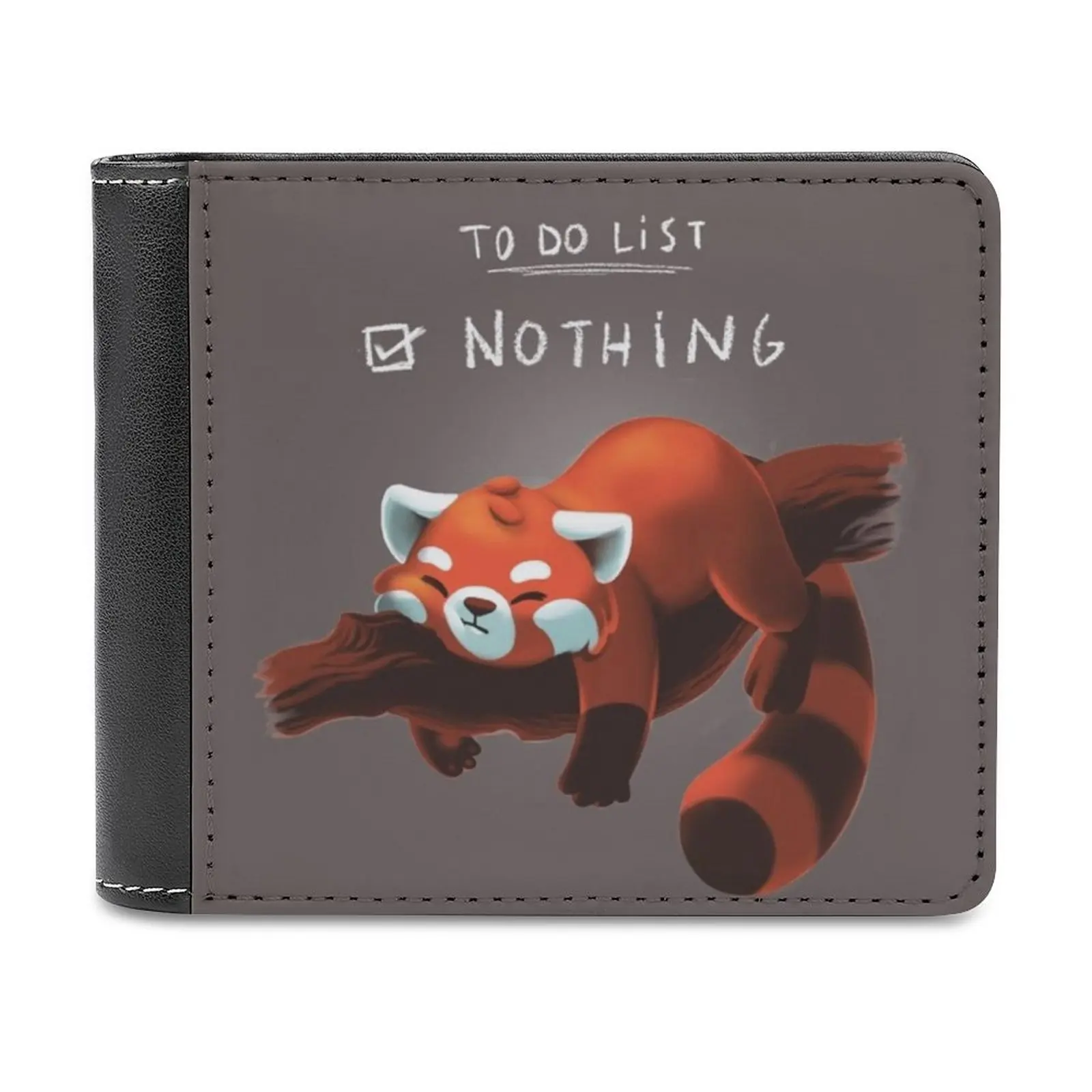 

Red Panda Day-To Do List Nothing-Cute Fluffy Animal-Procrastinate Business Men Wallets Small Money Purses New Design Dollar