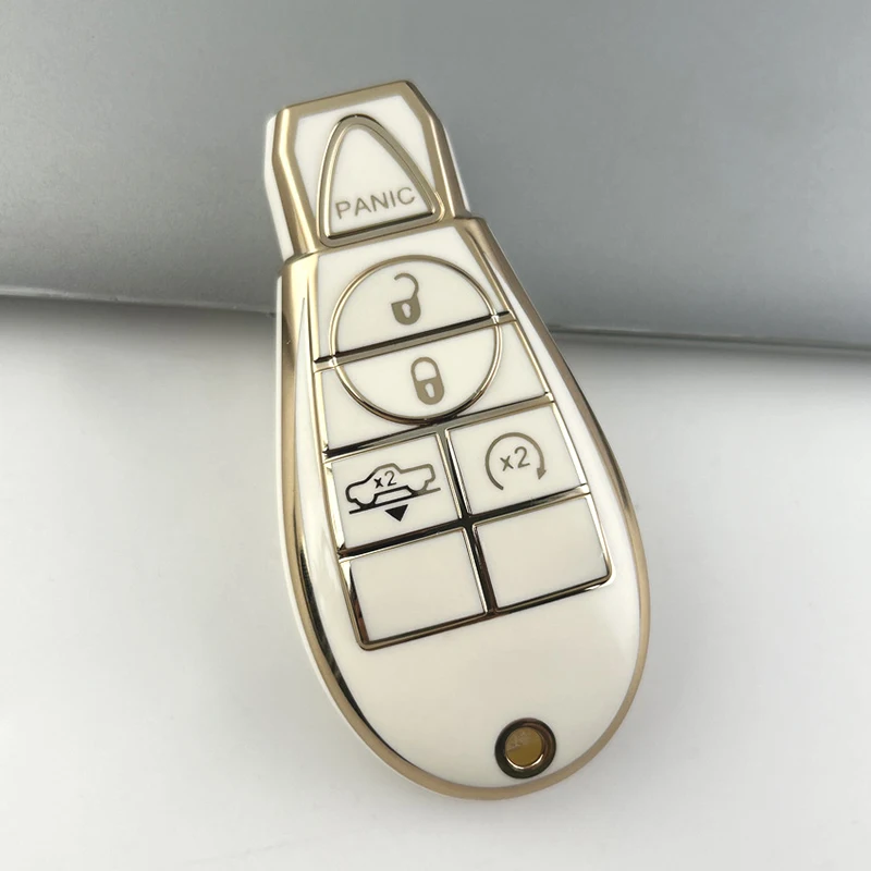 Чехол для автомобильного ключа из ТПУ для Jeep Commander Grand Cherokee Chrysler 300, Dodge Challenger, зарядное устройство Magnum Journey Ram, чехол для дистанционного брелока