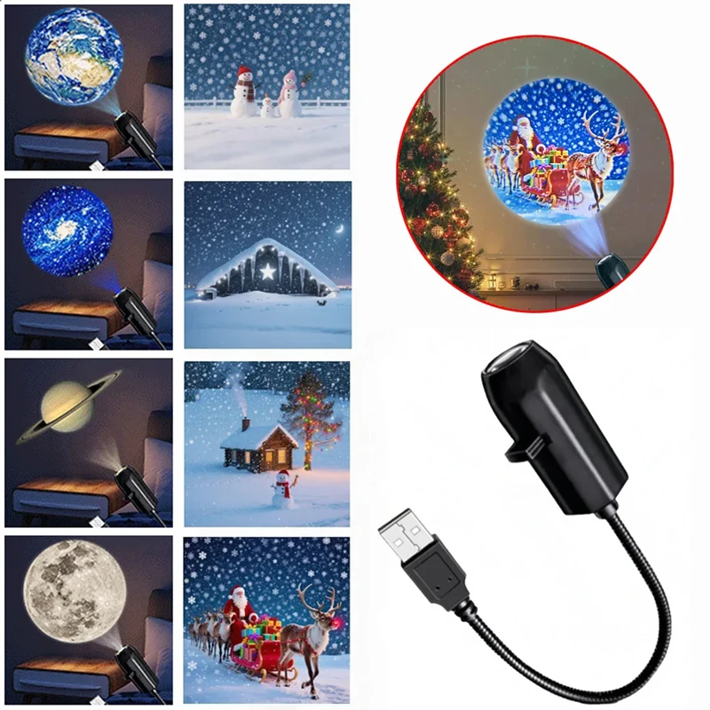 USB Потолочный проектор Луны и Земли Атмосфера Свет Звездное Небо Лампа Ночник Романтическое Украшение Спальни Галактический Проектор (art.: 3920d3a1459da) - 3920d3a1459da