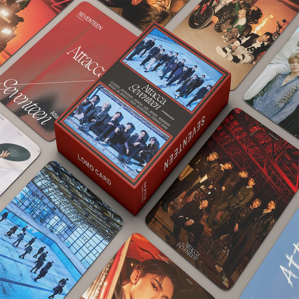 

55pcs Kpop Seventeen Mini Album attacca Photocard Lomo Card Gifts For Women Poster Postcard HD Photos Collection