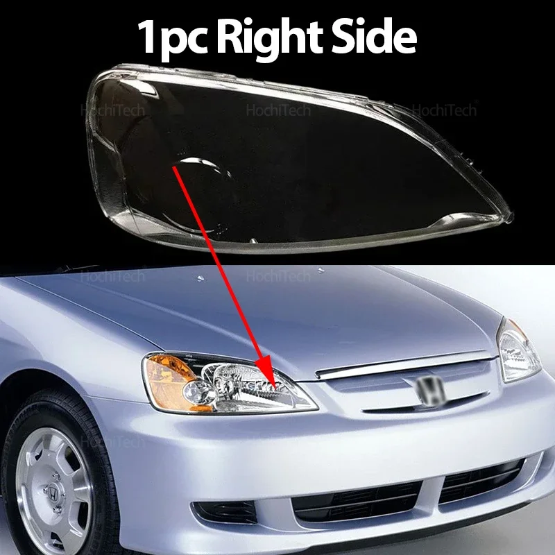 

Для Honda Civic ES1 ES8 ES5 ES7 предварительно фейслинг 2001 ~ 2003 прозрачное стекло лампы крышка фары корпус абажур