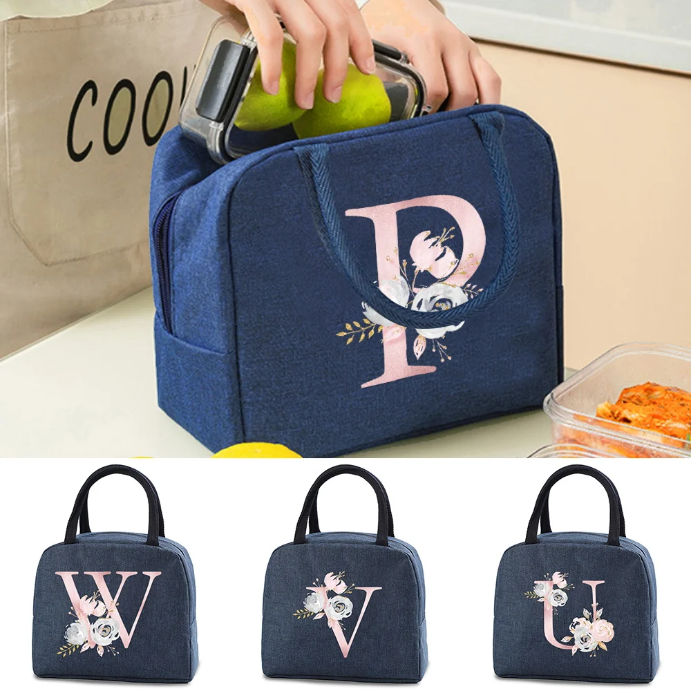 

Portable Zipper Thermal Lunch Bags Cooler Bags Nylon for Women Portable Fridge Bag Lunch Box Food Bags for Kids Picnic Handbags