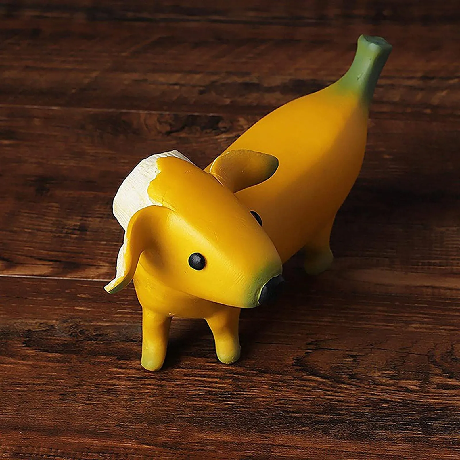 

Creative Banana Puppy Resin Ornaments Home Sculpture Quilt Ornaments for Christmas Tree White Silver Gold Christmas Ornaments