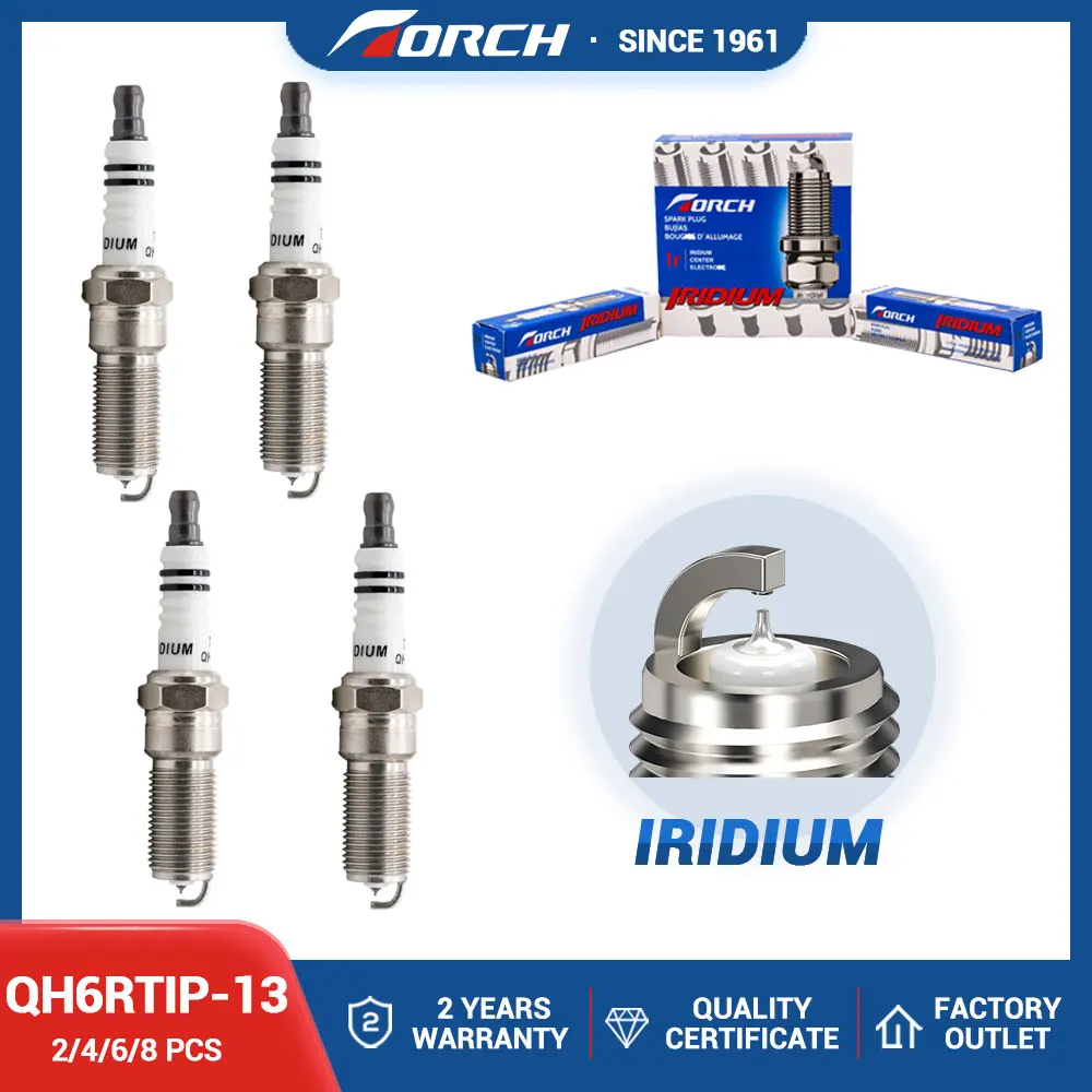 Фото 2-8 шт. иридиевых свечей TORCH QH6RTIP-13, замена для ILTR6A-13G, ITV20TT, SP-520, CYFS-12F-5 для MAZDA 3 MZR 2.0L LF5H LF5W LFZ2 2009 года №1