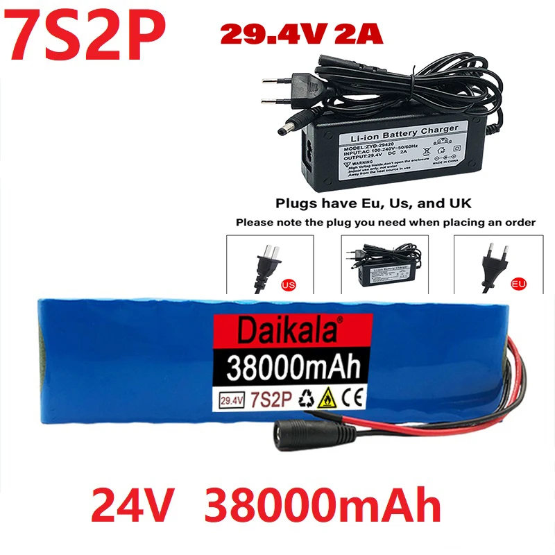 

Air Express Arival Lithium-ion Battery 18650 7S2P 24V 38000mAh BMS for Scooters and Bicycles