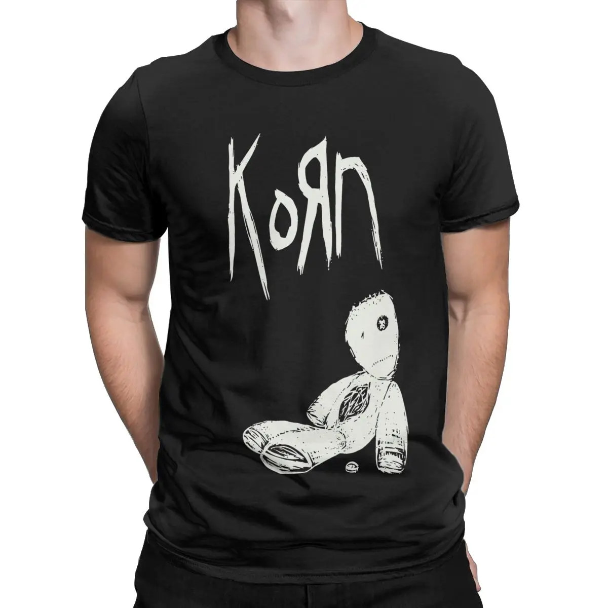 Футболка мужская с круглым вырезом из чистого хлопка