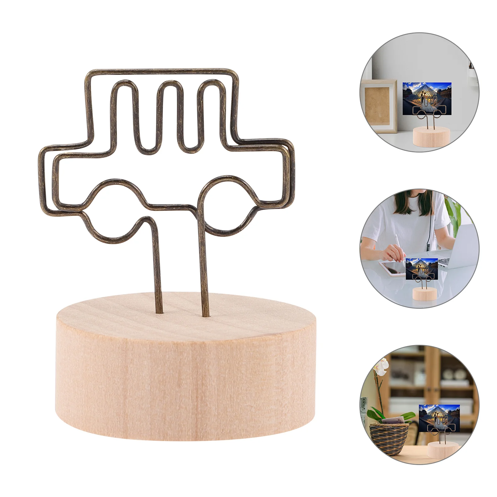 

12 Pcs Car Note Holder Japanese Decor Home Clip Memo Mini Photo Card Wrought Iron Baby