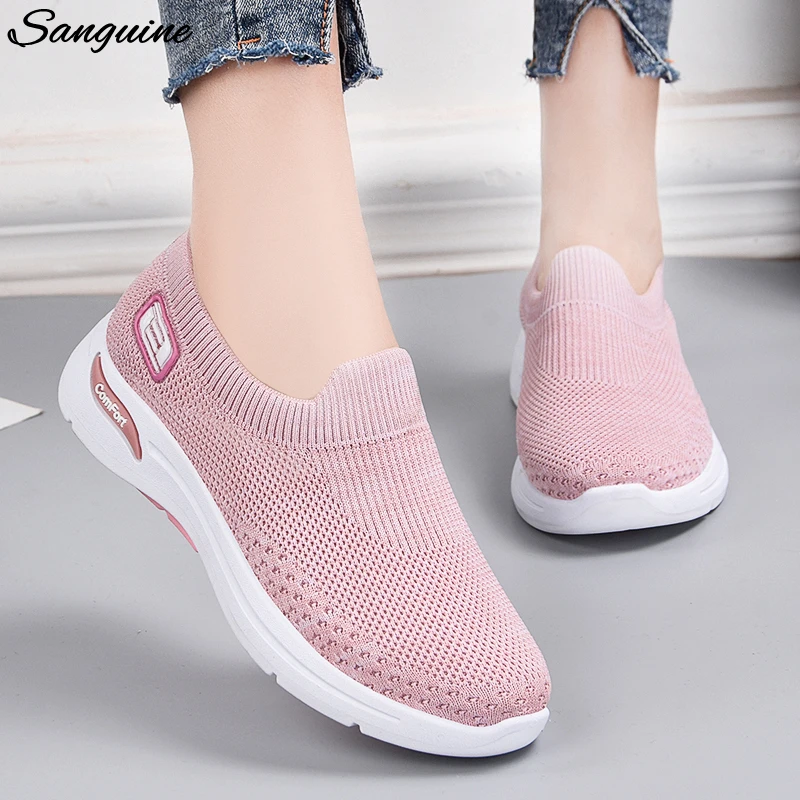 

2022 Summer New Women's Shoes Mother Shoes A Pedal Middle-aged and Elderly Walking Outdoor Casual Sneakers