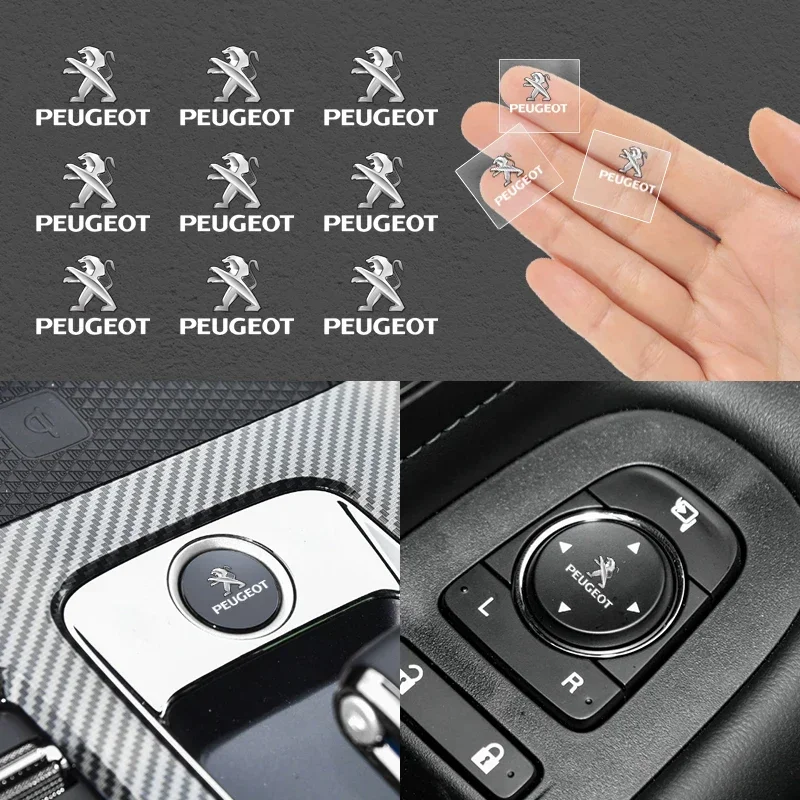 New Car Interior Sticker Central control Decals Emblem Badge For Peugeot 407 508 2008 5008 307 308 3008 206 207 208 107 106 205