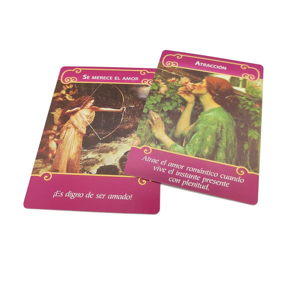 Колода карт для начинающих The in Spanish Романтика ангелы Таро Оракл