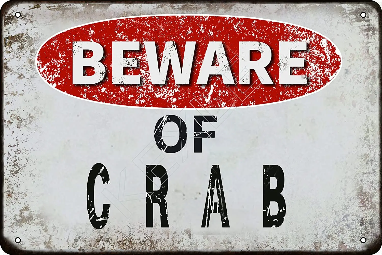 

kexle Beware of Crab Vintage Metal Tin Sign Retro Funny Tin Sign for Wall Decor home decor metal sign vintage metal plate