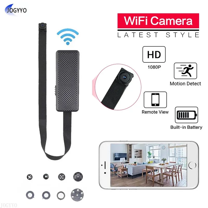 

Беспроводная портативная камера HD «сделай сам», P2P Видеокамера, Wi-Fi, IP, ночное видение, удаленный просмотр P2P, микро веб-камера, тело, поддержк...