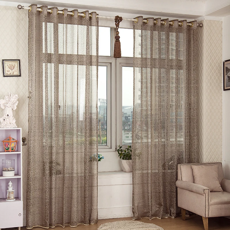 

Jacquard Tulle Curtain for The Living Room Bedroom Hollow Out Breathable Light-transmitting Windows Backdrop Balcony Study