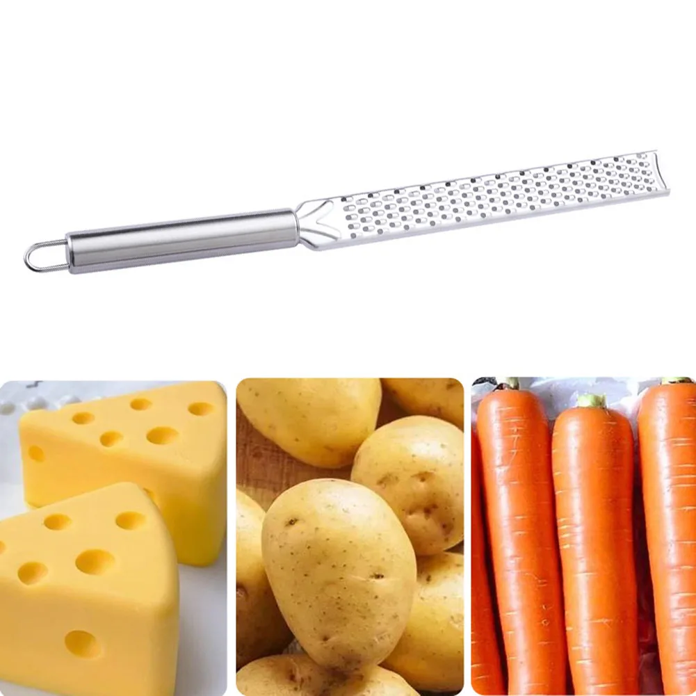 

Tool Long Grater 20cm Cheese Gadgets Grater Kitchen Gadgets Kitchen Grater Lemon Spices Stainless Steel Brand New