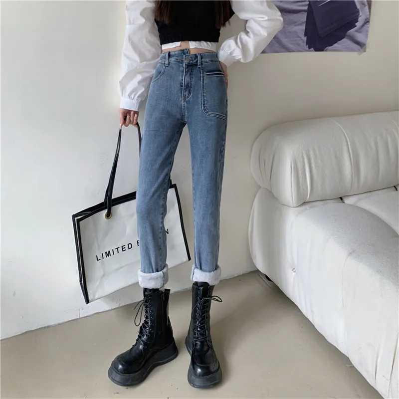 

DD2978 New fashion all-match denim pencil pants women's temperament all-match thin pants jeans