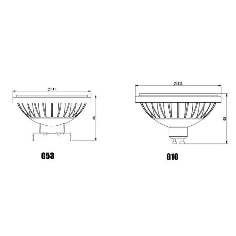 Фото COB LED AR111 GU10 G53 Лампа освещения 12 В 110 В 220 В 230 В QR111 №3