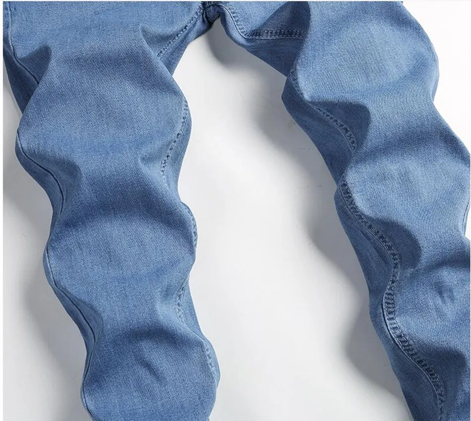 Skinny Jeans Men Casual Streetwear Jogger Pencil Pants Biker Slim Man Fashion Solid Color Four Seasons Denim Trousers