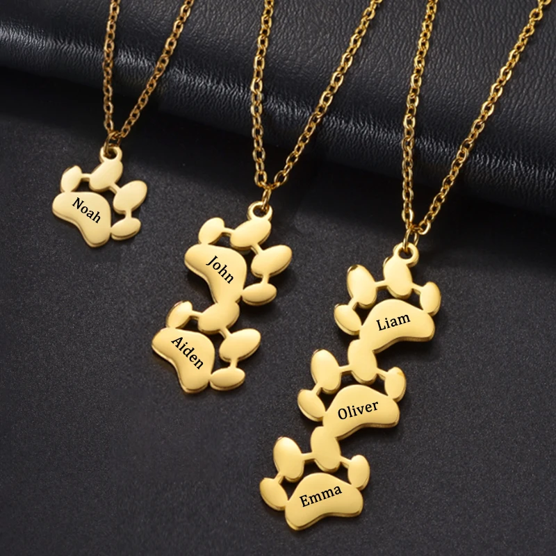 Treebud индивидуальное ожерелье с именем лапы для женщин искусственные из
