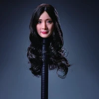 16 scale asian beautiful head sculpt model yang mi planted hair for 12 inch action figure female body doll collection toy