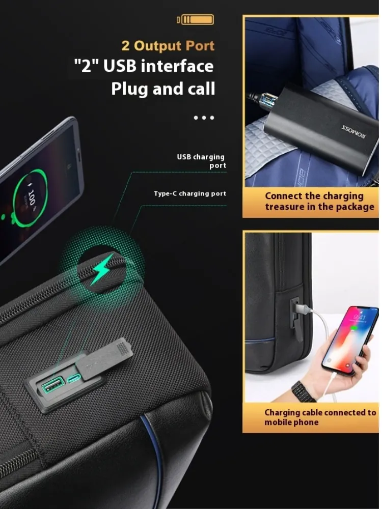 Бизнес-рюкзак BOPAI Многофункциональный рюкзак Мужской Рюкзак для поездок на