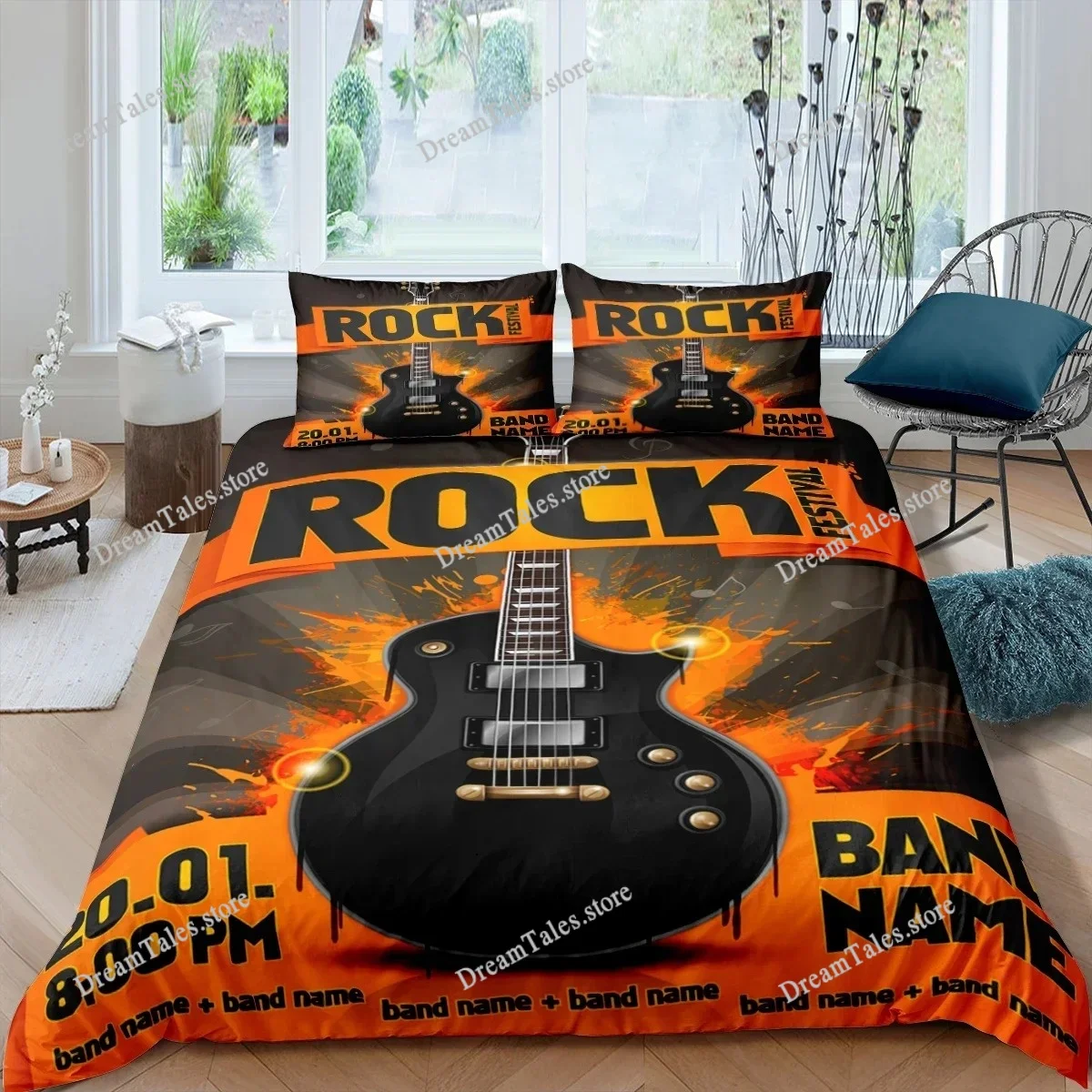 

Комплект постельного белья Rock Music King Queen