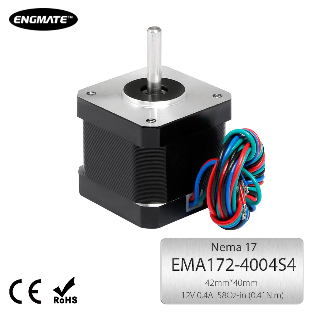 ENGMATE EMA172-4004S4 домашняя Автоматизация 42x40 мм Nema 17 шаговый двигатель с высоким крутящим моментом и низким уровнем шума/вибрации